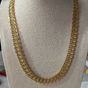 NEW Elegant Basket Weave 20g 18k Gold Filled Necklace